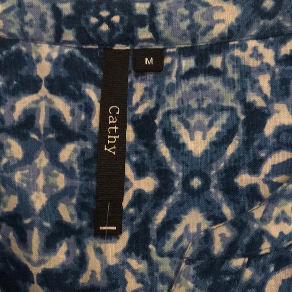 NWT CATHY DANIELS Popover Top 3/4 Sleeves - Picture 4 of 10